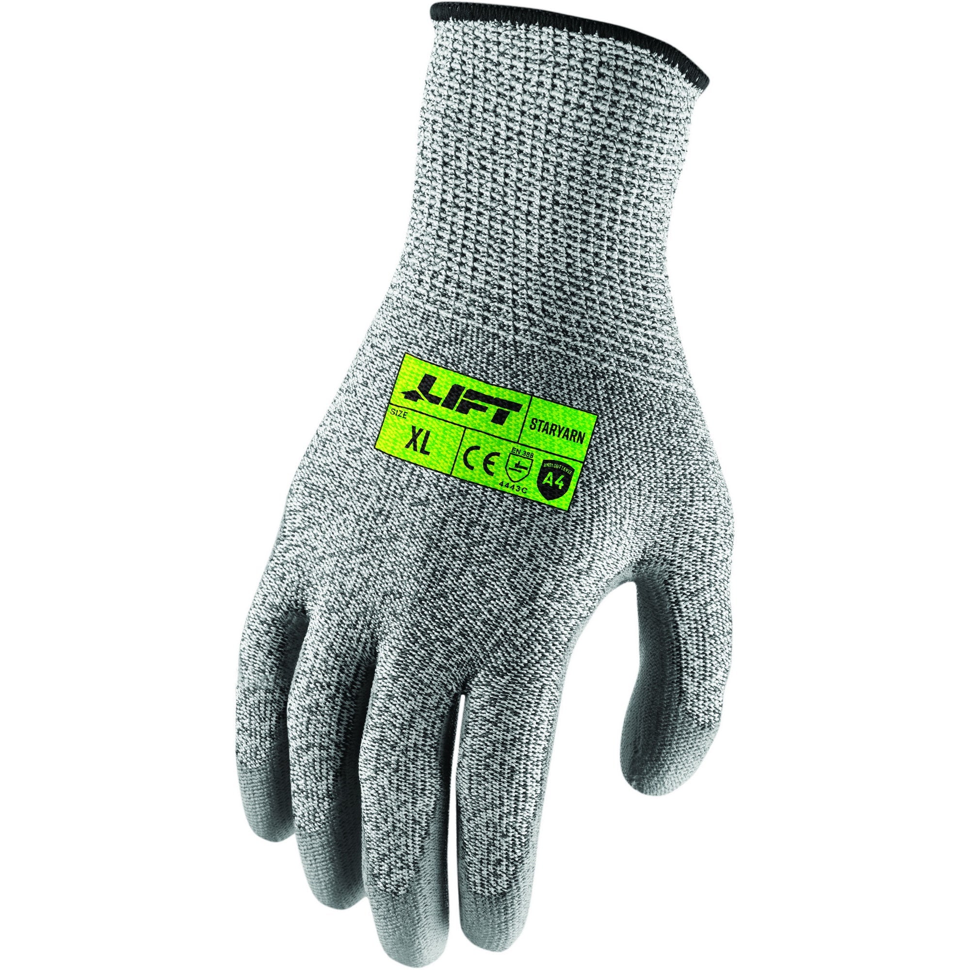 LIFT Safety StarYarn A4 Cut Resistant Glove | Smooth PU Palm