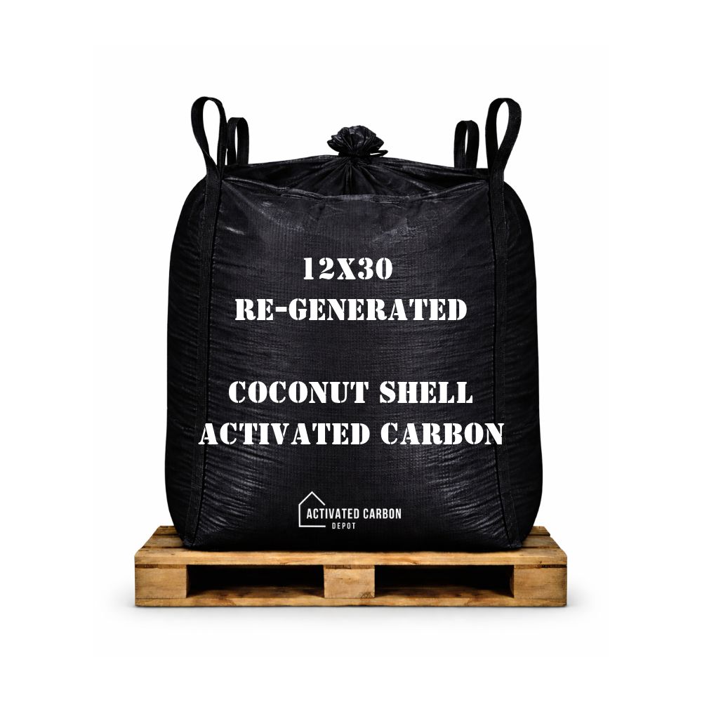12x30 Re-Generated Coconut Shell Activated Carbon Super Sack & Pallet Options - 1100lbs