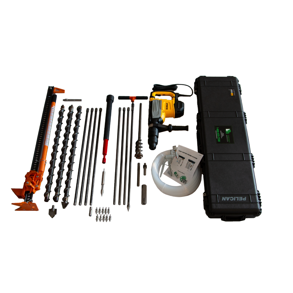 AMS HD GVP Kit w/ Dedicated Tips & Retract-A-Tip w/ DeWalt 120V 2 SDS Max Combination Hammer Drill - D25773K | AMS Soil Sampling Equipment