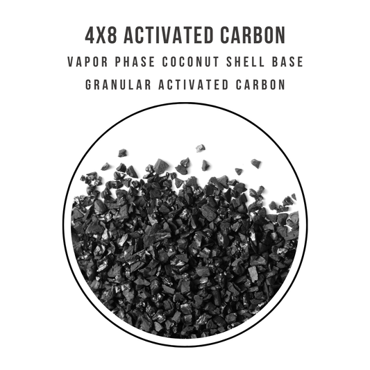 4x8 Vapor Phase Coconut Shell Granular Activated Carbon.