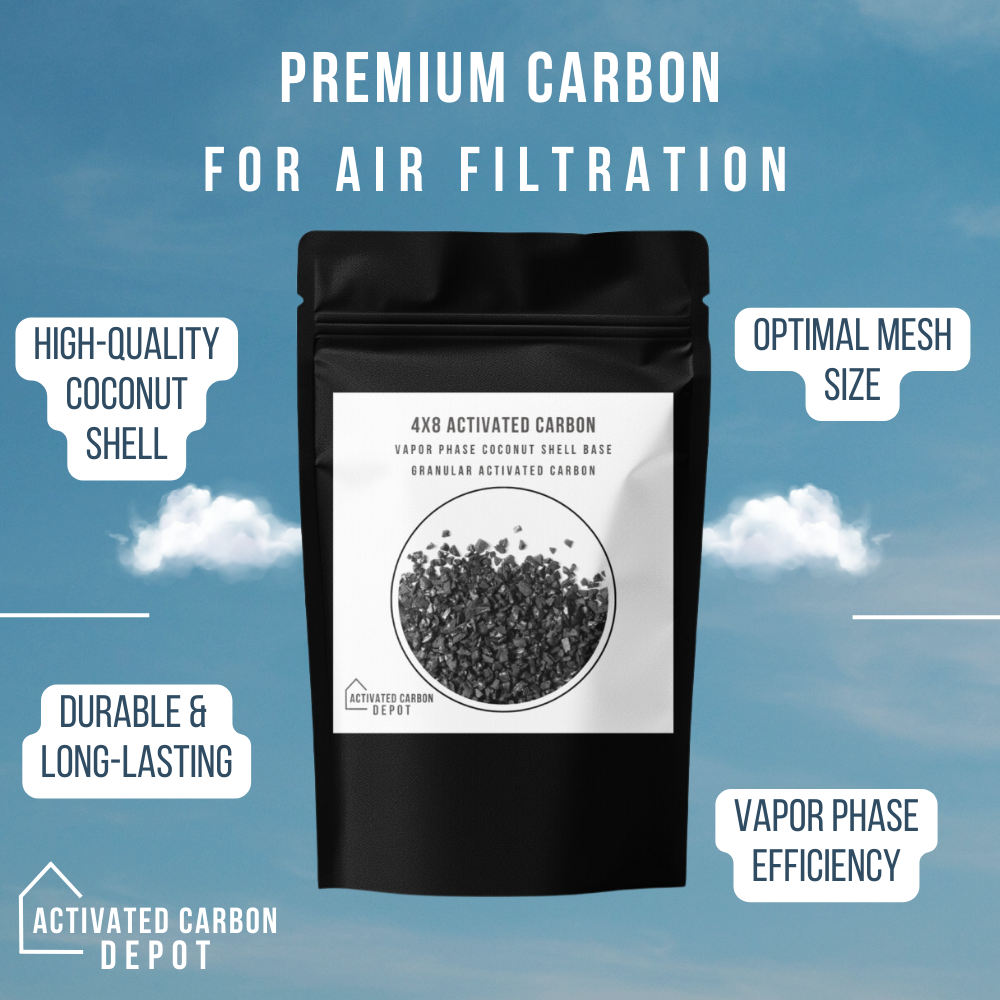 4x8 60 CTC Vapor Phase Granular Activated Carbon for Air Filtration
