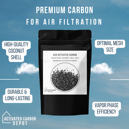 4x8 Granular Activated Carbon for Air Filtration