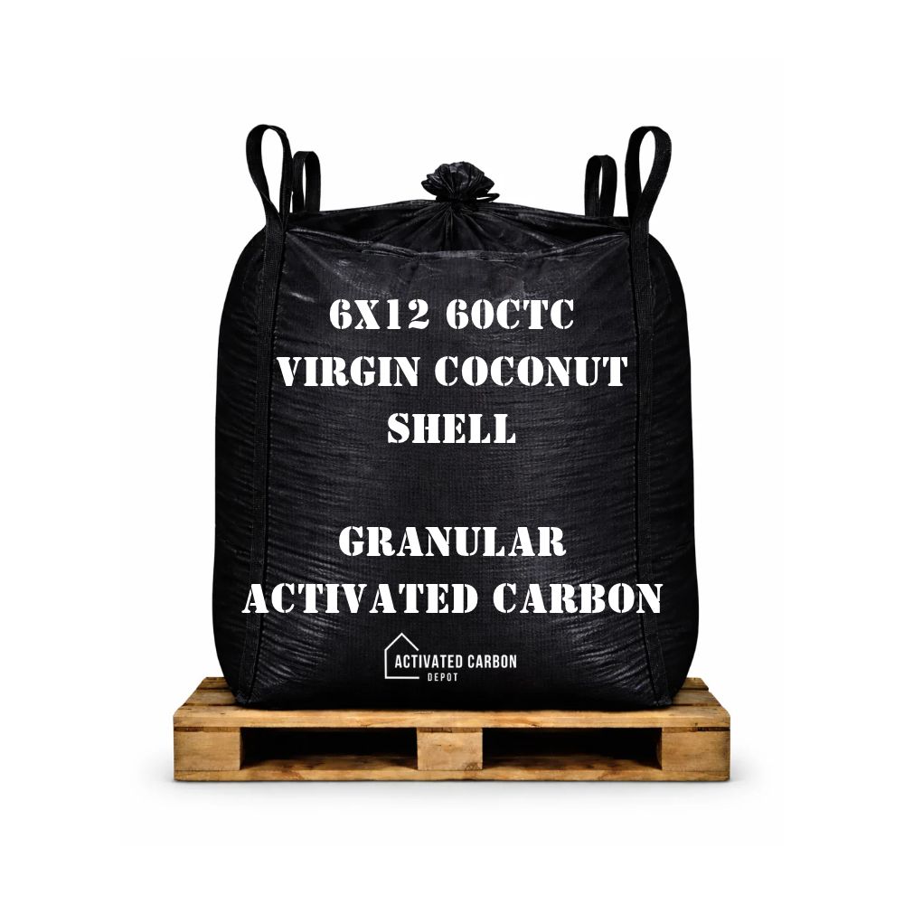 6x12 Virgin Coconut Shell Activated Carbon Super Sack & Pallet Options - (60ctc) 1100lbs