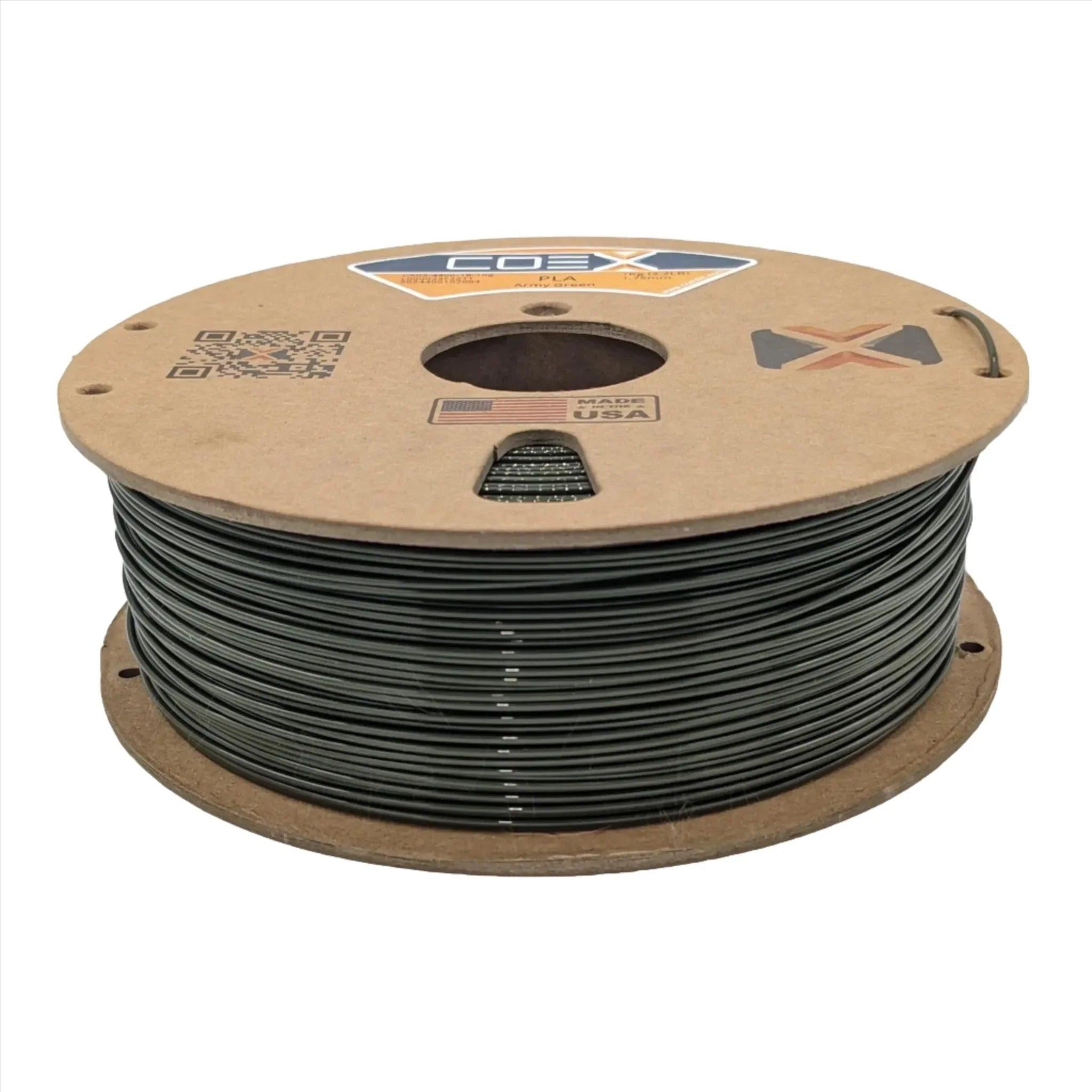 COEX 3D PLA Filament – Army Green – Easy Print, Smooth Finish 3D Printing Material