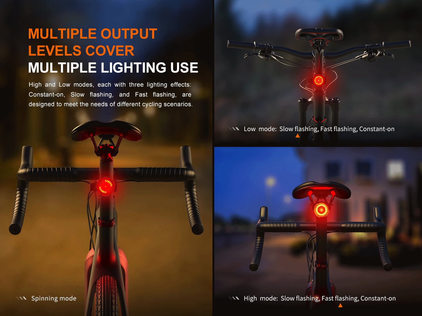 Fenix BC06R Smart-Brake Bicycle Taillight | 270° | 24.5-Hour | IP66 | USB-C