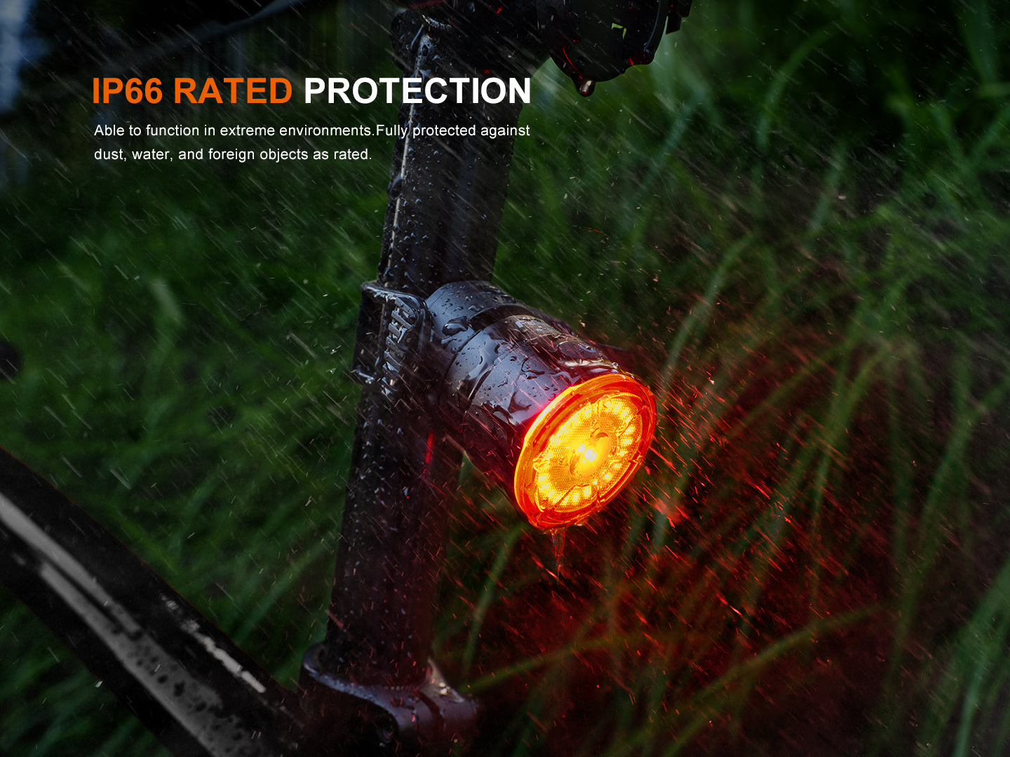 Fenix BC06R Smart-Brake Bicycle Taillight | 270° | 24.5-Hour | IP66 | USB-C