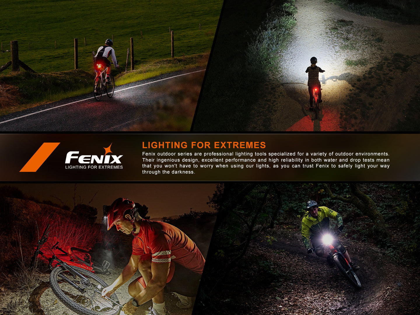 Fenix BC06R Smart-Brake Bicycle Taillight | 270° | 24.5-Hour | IP66 | USB-C