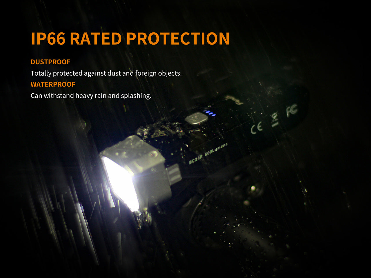 Fenix BC25R LED Bike Light | 600 Lumens | Anti-Glare | IP66 | 2600mAh Battery