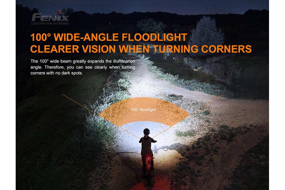 Fenix BC26R LED Bike Light | 1600 Lumens | 100° Beam | 65-Hour Runtime | IP68