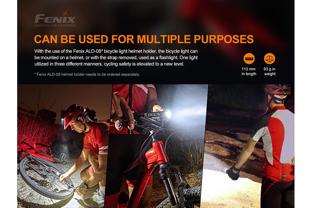 Fenix BC26R LED Bike Light | 1600 Lumens | 100° Beam | 65-Hour Runtime | IP68