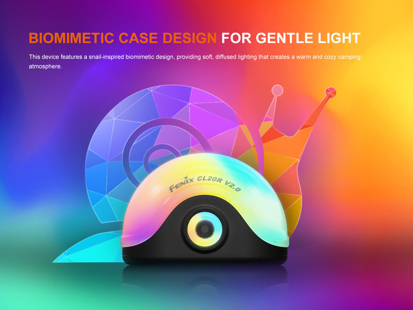 Fenix CL20R V2 Multicolor Camping Lantern | 300 Lumens | RGB | 6 Modes | IP65 | USB-C