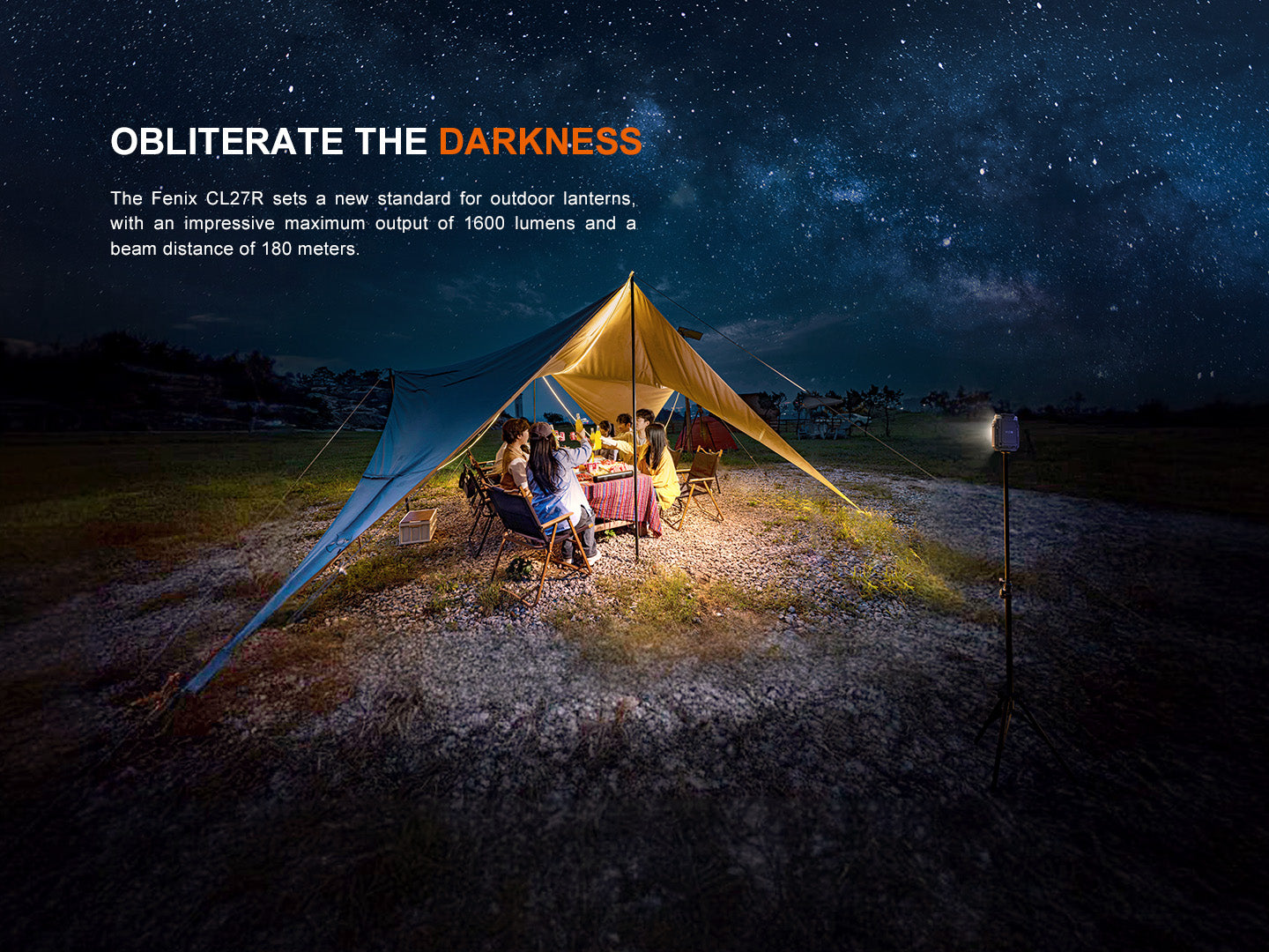 Fenix CL27R Multifunctional Outdoor Lantern | 1600 Lumens | Dual Beam | 2700K-6500K | IP66