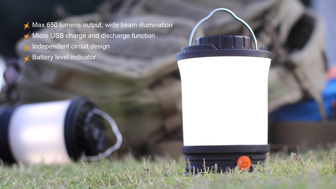Fenix CL30R Rechargeable LED Camping Lantern | 650 Lumens | Power Bank | All-Season