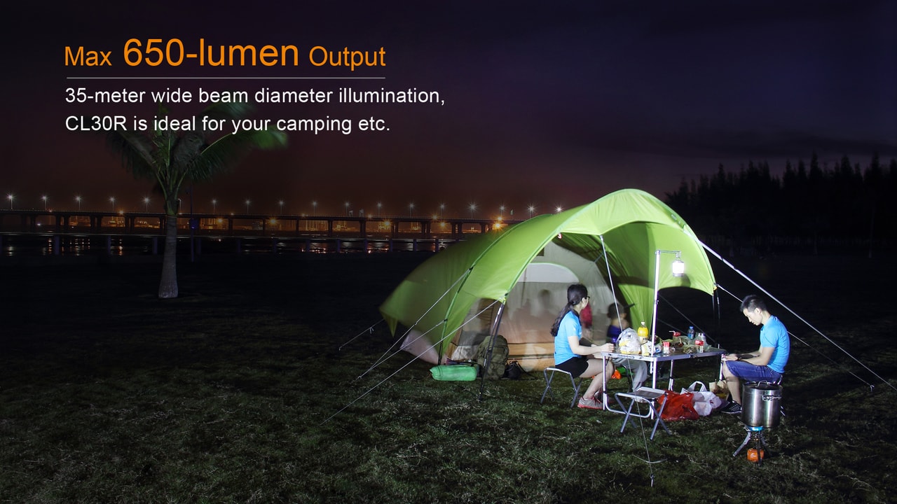 Fenix CL30R Rechargeable LED Camping Lantern | 650 Lumens | Power Bank | All-Season