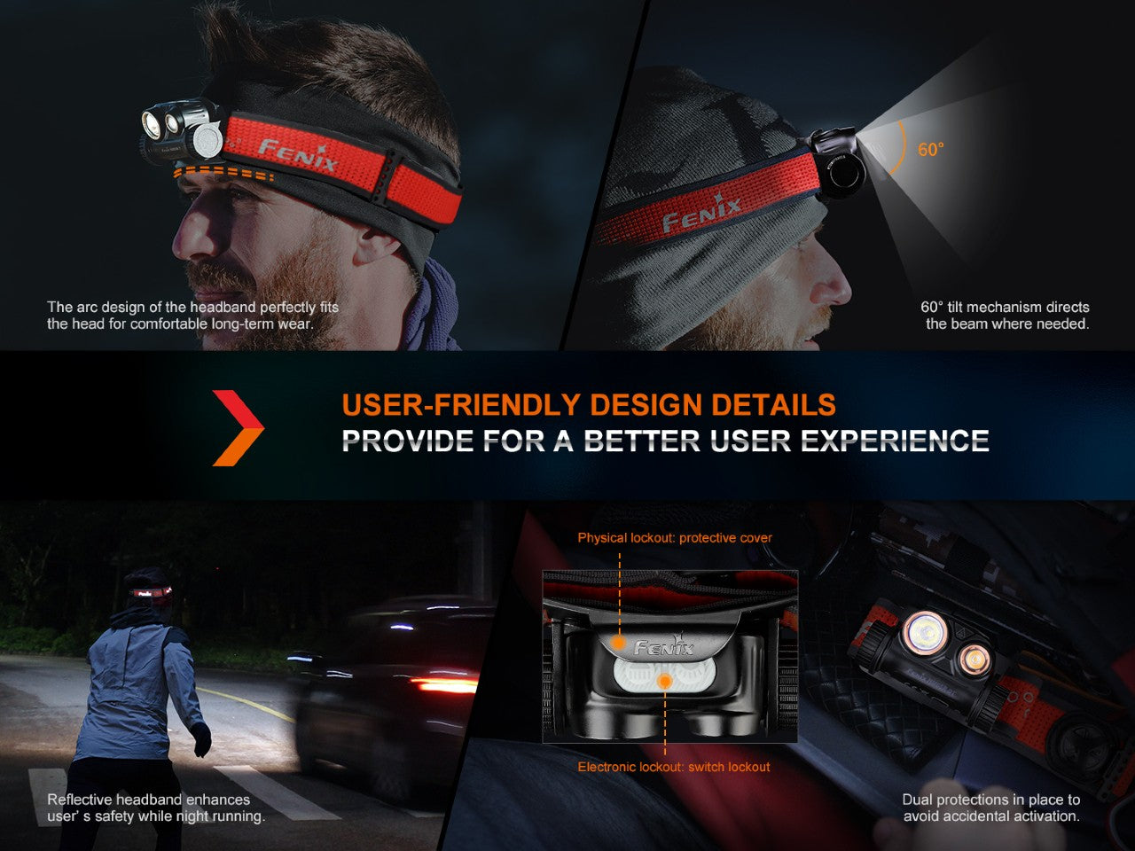Fenix HM65R-DT Trail Running Headlamp | 1500 Lumens | Warm White 3000K | Magnesium