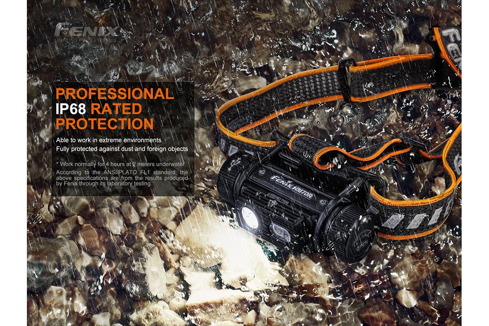 Fenix HM70R Rechargeable LED Headlamp | 1600 Lumens | 610 ft | 100-Hour Runtime | IP68