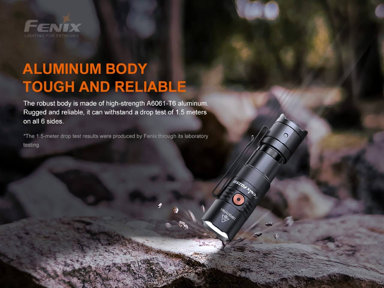 Fenix PD25R Rechargeable EDC Flashlight | 800 Lumens | 250m | IP68 | USB-C