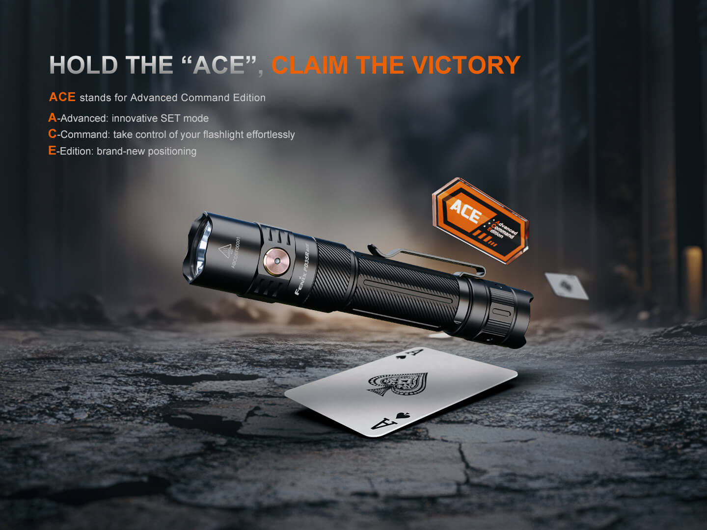 Fenix PD35R ACE Multi-Mode Tactical Flashlight | 2000 Lumens | SET | IP68