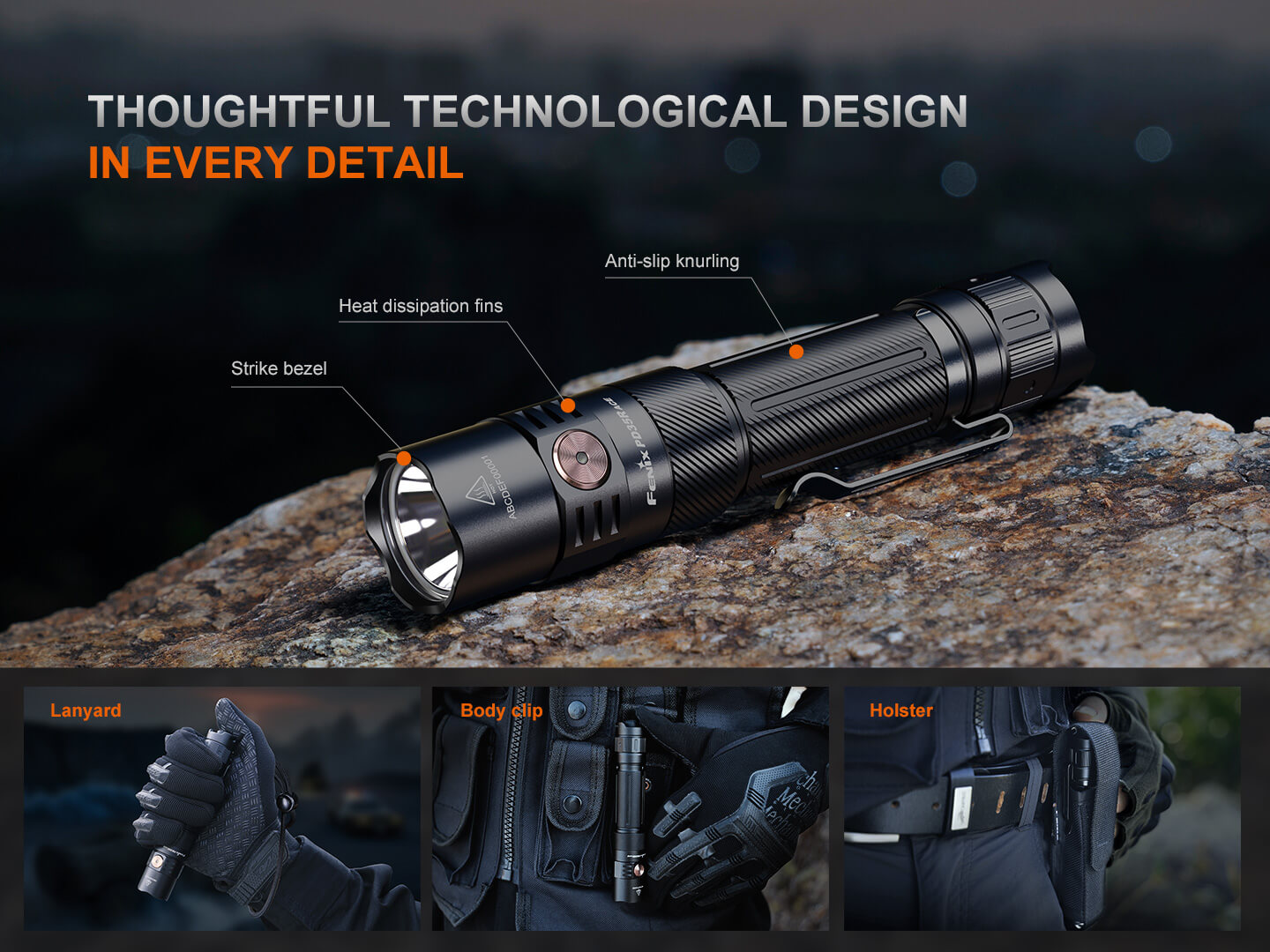 Fenix PD35R ACE Multi-Mode Tactical Flashlight | 2000 Lumens | SET | IP68
