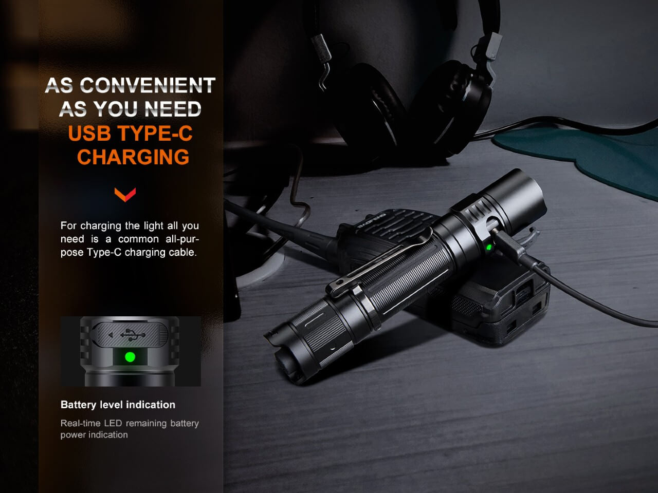 Fenix PD35R Compact Rechargeable Tactical Flashlight | 1700 Lumens | 1100 ft | IP68