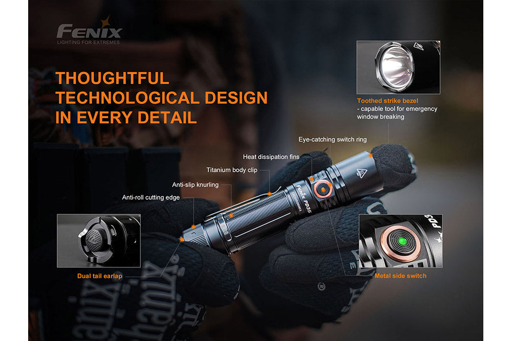 Fenix PD35 V3.0 Flashlight Black (1700 lumens)