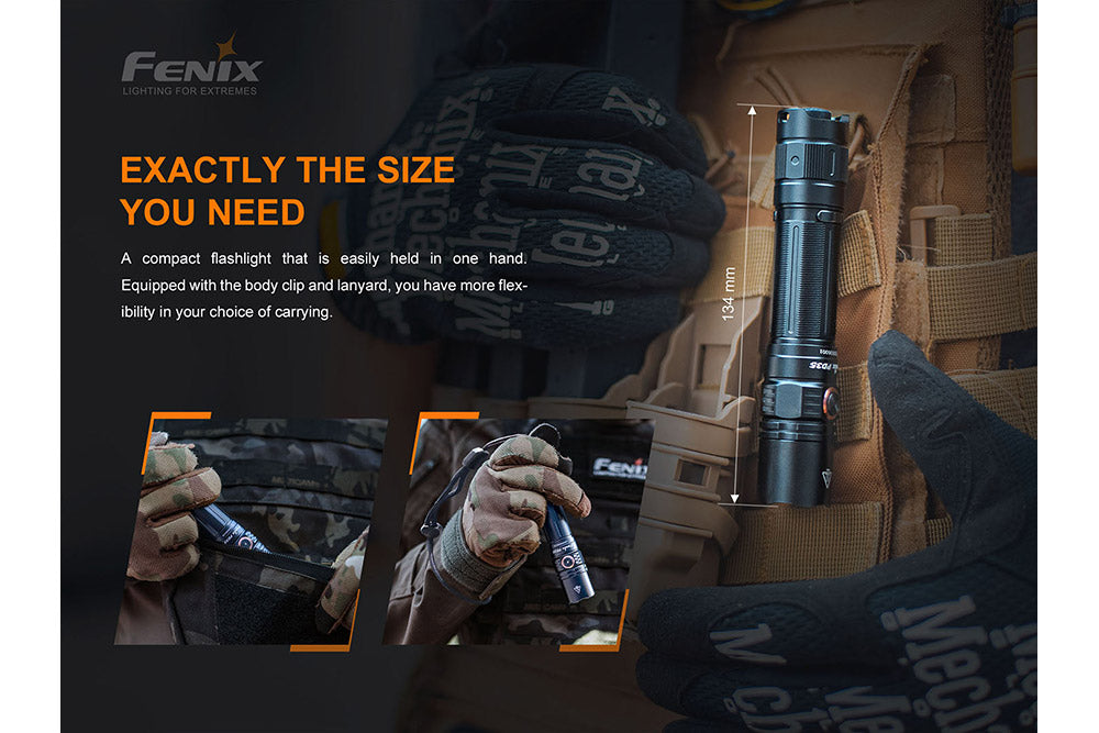 Fenix PD35 V3.0 EDC Flashlight | 1700 Lumens | SFT40 LED | Strike Bezel | USB-C