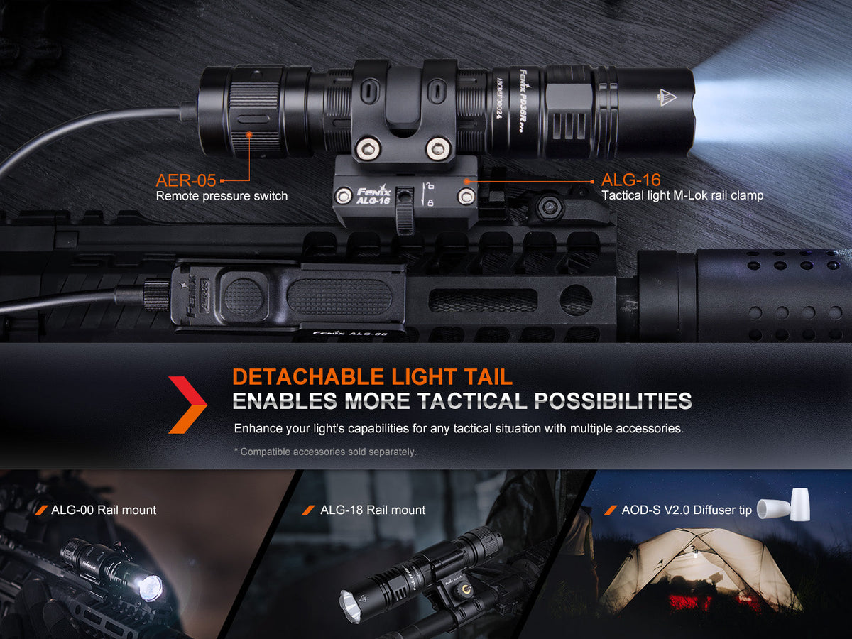 Fenix PD36R Pro Rechargeable Tactical Flashlight | 2800 Lumens | 1247 ft | IP68 | USB-C