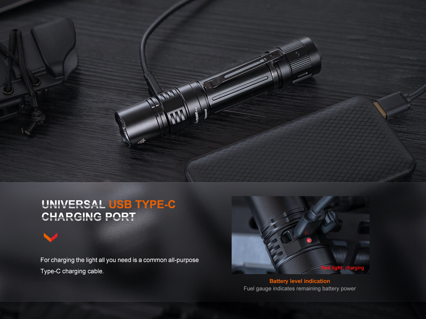 Fenix PD36R Pro Rechargeable Tactical Flashlight | 2800 Lumens | 1247 ft | IP68 | USB-C