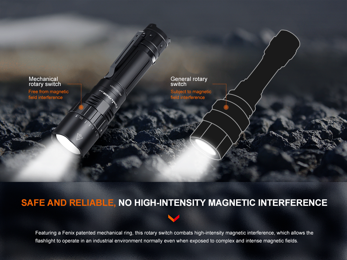 Fenix PD40R V3 Rechargeable Flashlight | 3000 Lumens | 500m | IP68