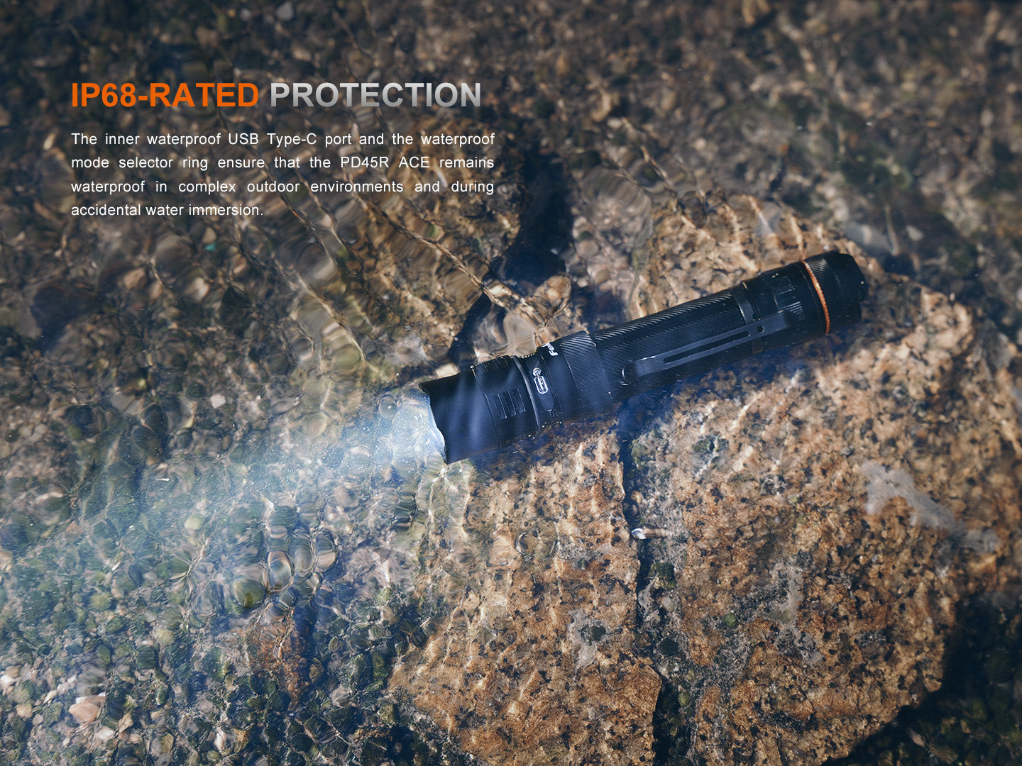 Fenix PD45R ACE Multi-Mode Tactical Flashlight | 3200 Lumens | 410m | SET Tech | IP68
