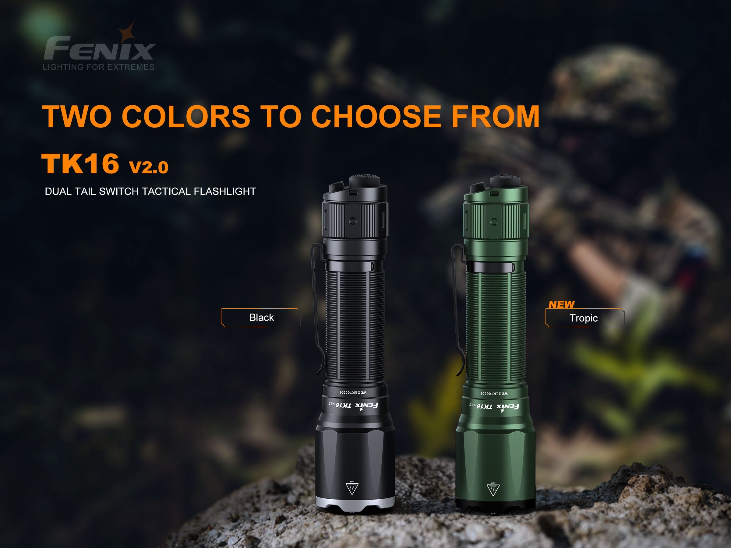 Fenix TK16 V2.0 Tactical Flashlight | 3100 Lumens | 36,100 Candela | USB-C