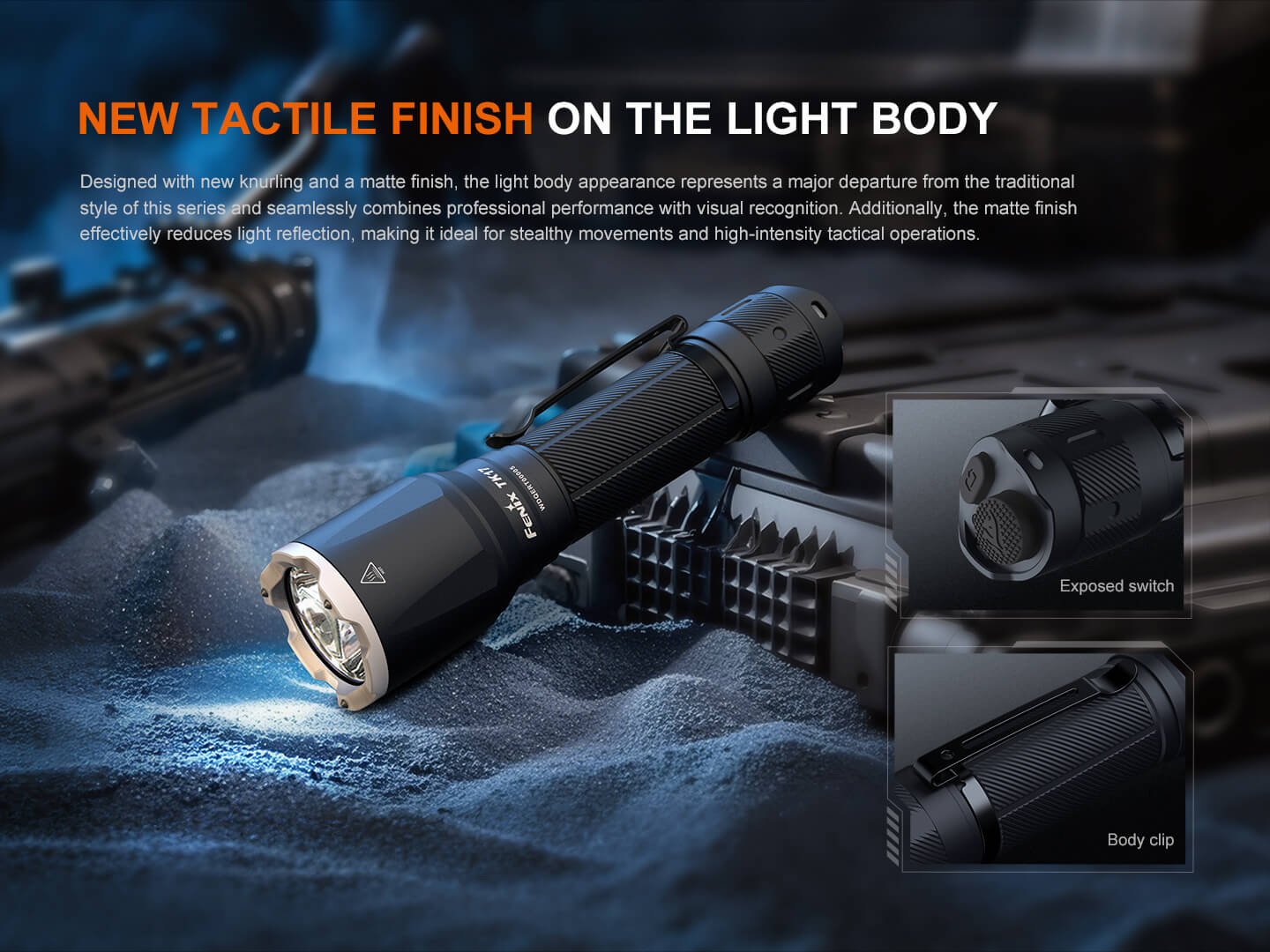 Fenix TK17 Dual Switch Tactical Flashlight | 3600 Lumens | 330m | Power Bank | IP68