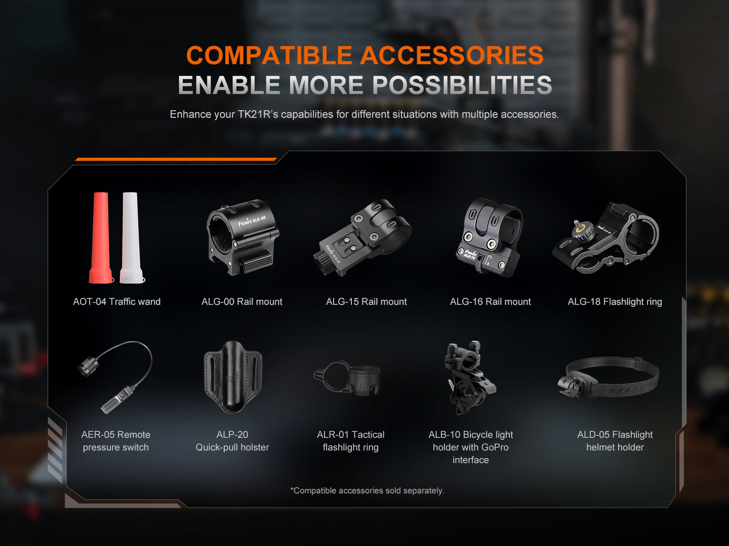 Fenix TK21R Duty Flashlight | 3600 Lumens | 480m | SFT90 LED | APF | 1.5-Hr Charge | IP68