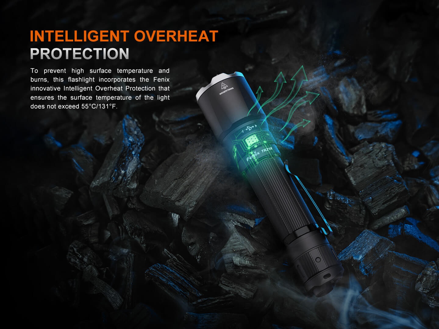 Fenix TK21R Duty Flashlight | 3600 Lumens | 480m | SFT90 LED | APF | 1.5-Hr Charge | IP68
