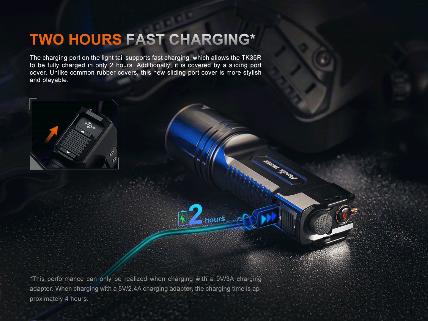 Fenix TK35R UV Tactical Flashlight | 5800 Lumens | 610m | Dual UV | USB-C | IP68