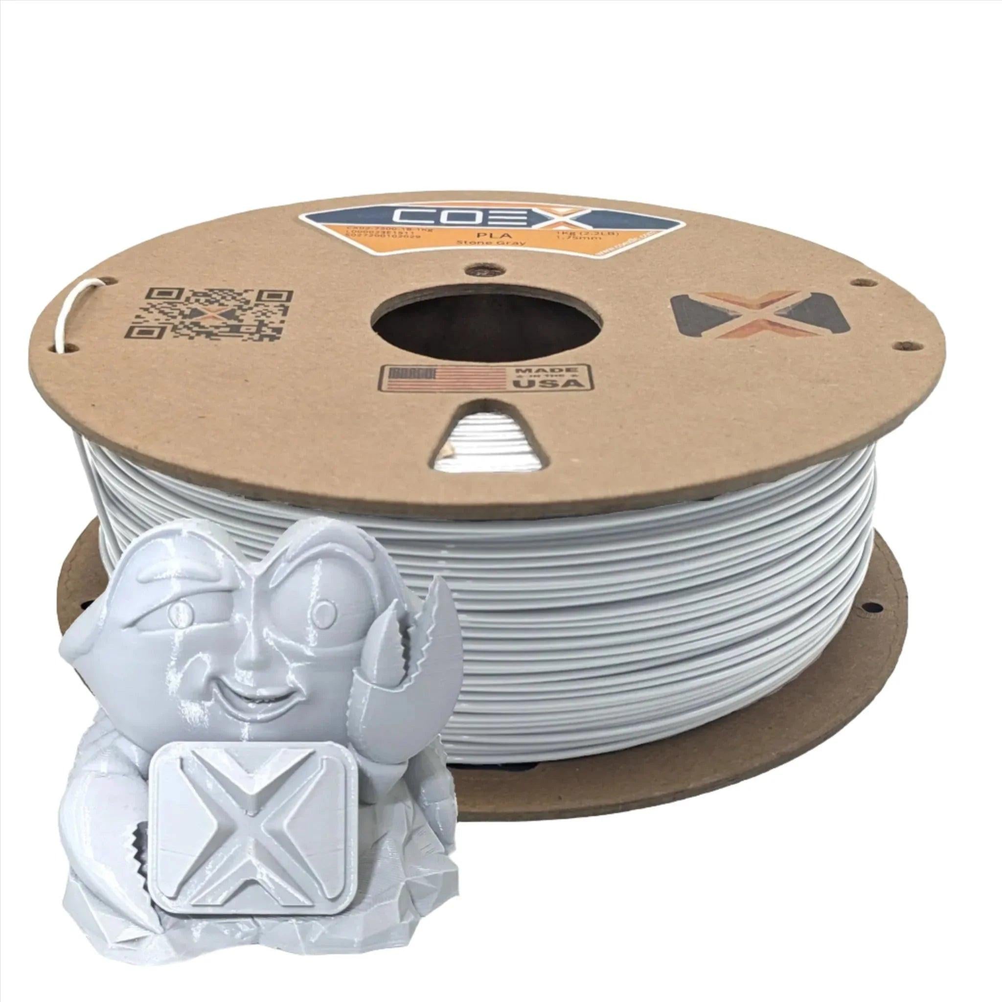 COEX 3D PLA Filament – Fog Gray – Easy Print, Smooth Finish 3D Printing Material