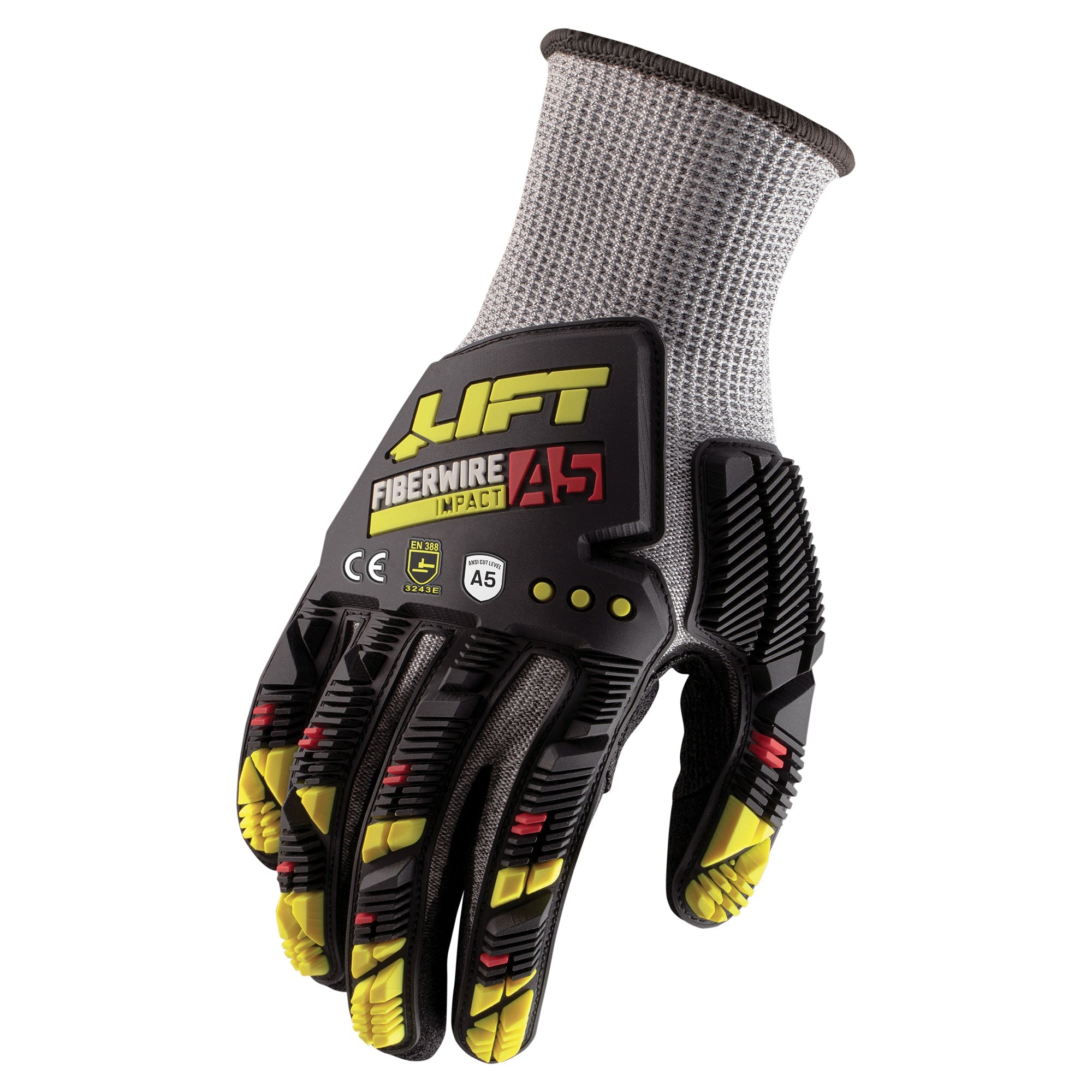 LIFT Safety FiberWire A5 Impact Glove | Nitrile Microfoam | TPR Back-of-Hand