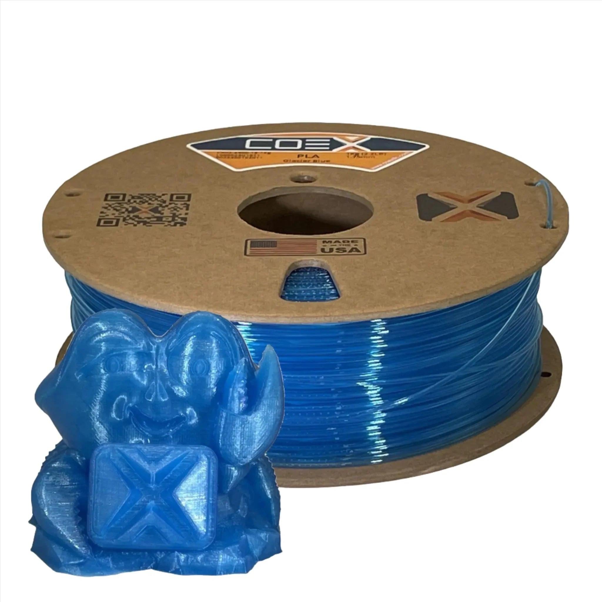 COEX 3D PLA Filament – Glacier Blue – Easy Print, Smooth Finish 3D Printing Material