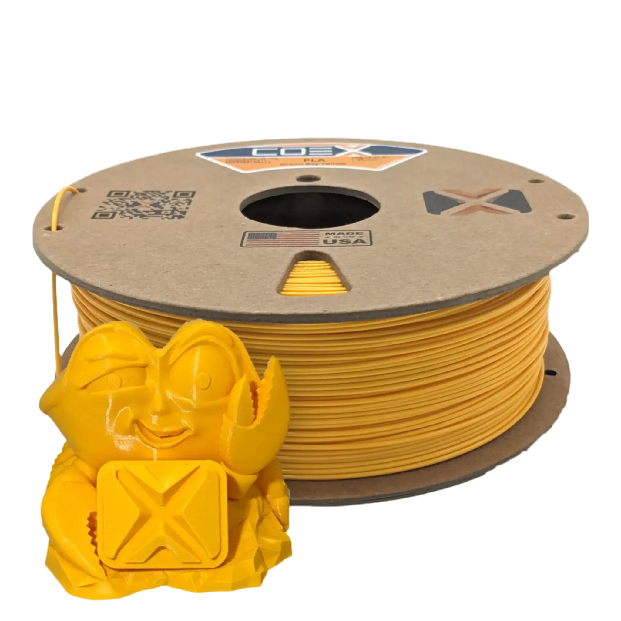 COEX 3D PLA Prime Filament – Green Bay Yellow – Smooth Finish, Easy Print PLA