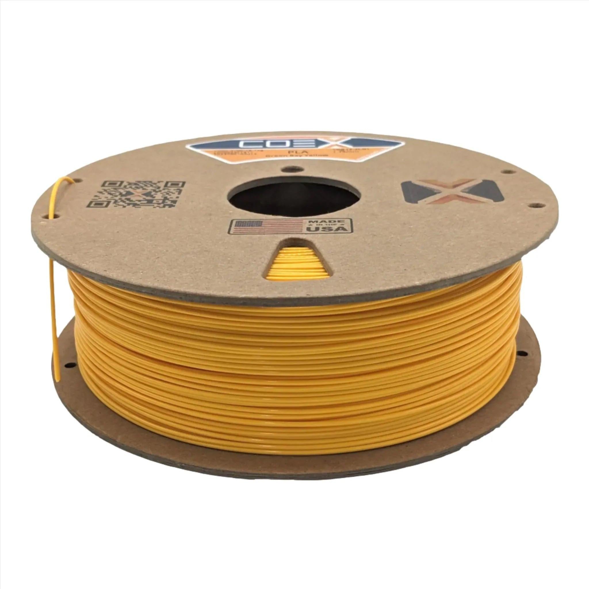 COEX 3D PLA Filament – Green Bay Yellow – Easy Print, Smooth Finish 3D Printing Material