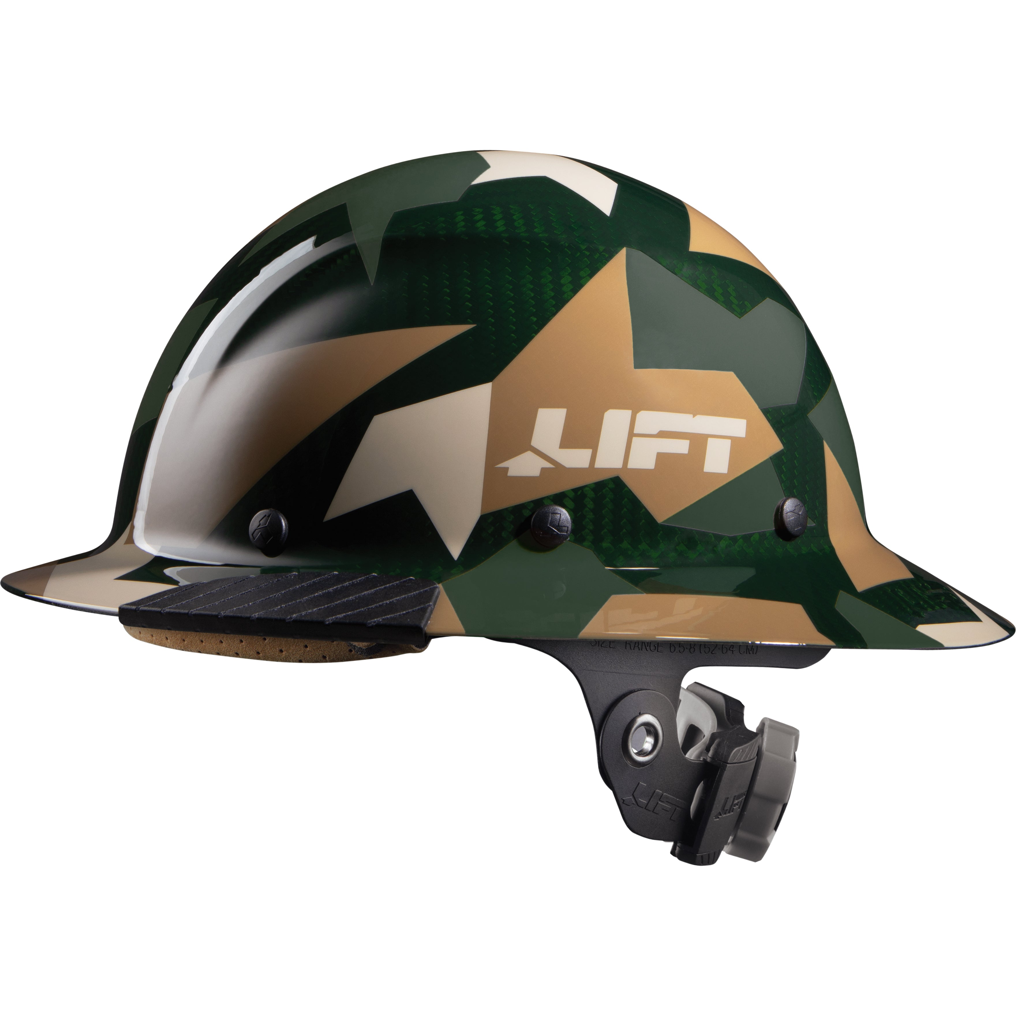 LIFT Safety DAX Jungle Carbon Fiber Full Brim Hard Hat | ANSI Type I Class C | EN 397