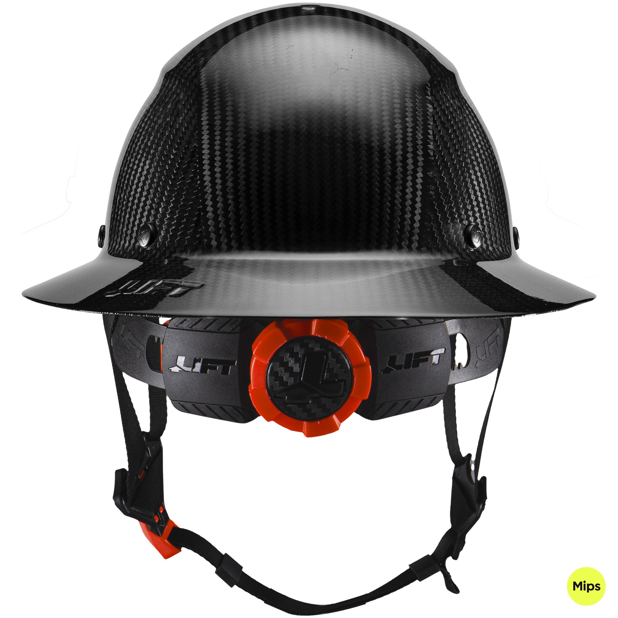 LIFT Safety DAX Full Brim Hard Hat with MIPS | Carbon Gloss | ANSI Type I Class C