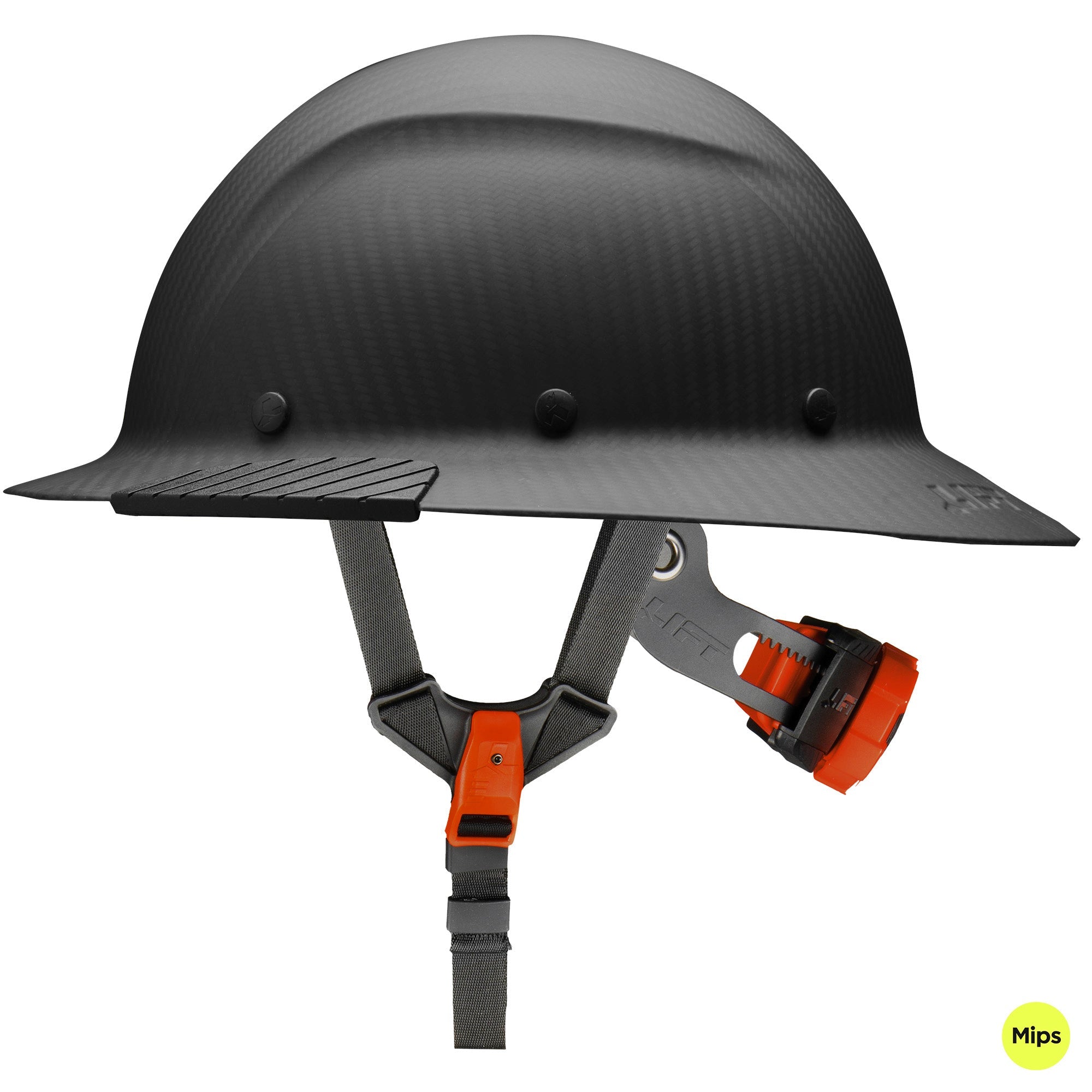 LIFT Safety DAX Full Brim Hard Hat with MIPS | Carbon Matte | ANSI Type I Class C