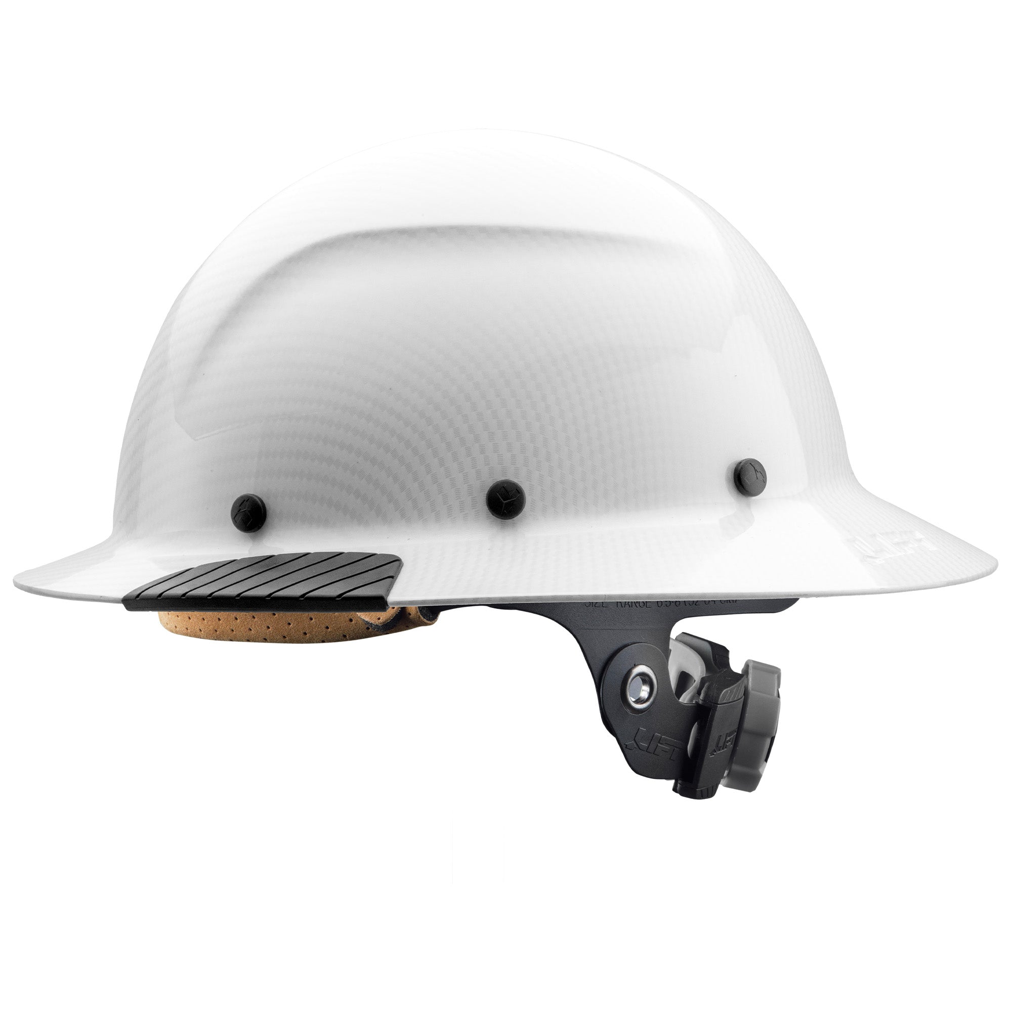 LIFT Safety DAX White Carbon Full Brim Hard Hat | ANSI Type I Class G | EN 397