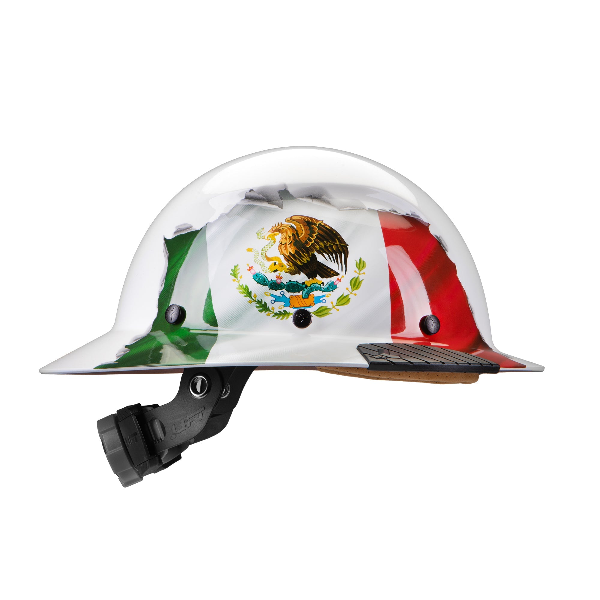 LIFT Safety DAX Mexican Flag Full Brim Hard Hat | ANSI Type I Class G | EN 397