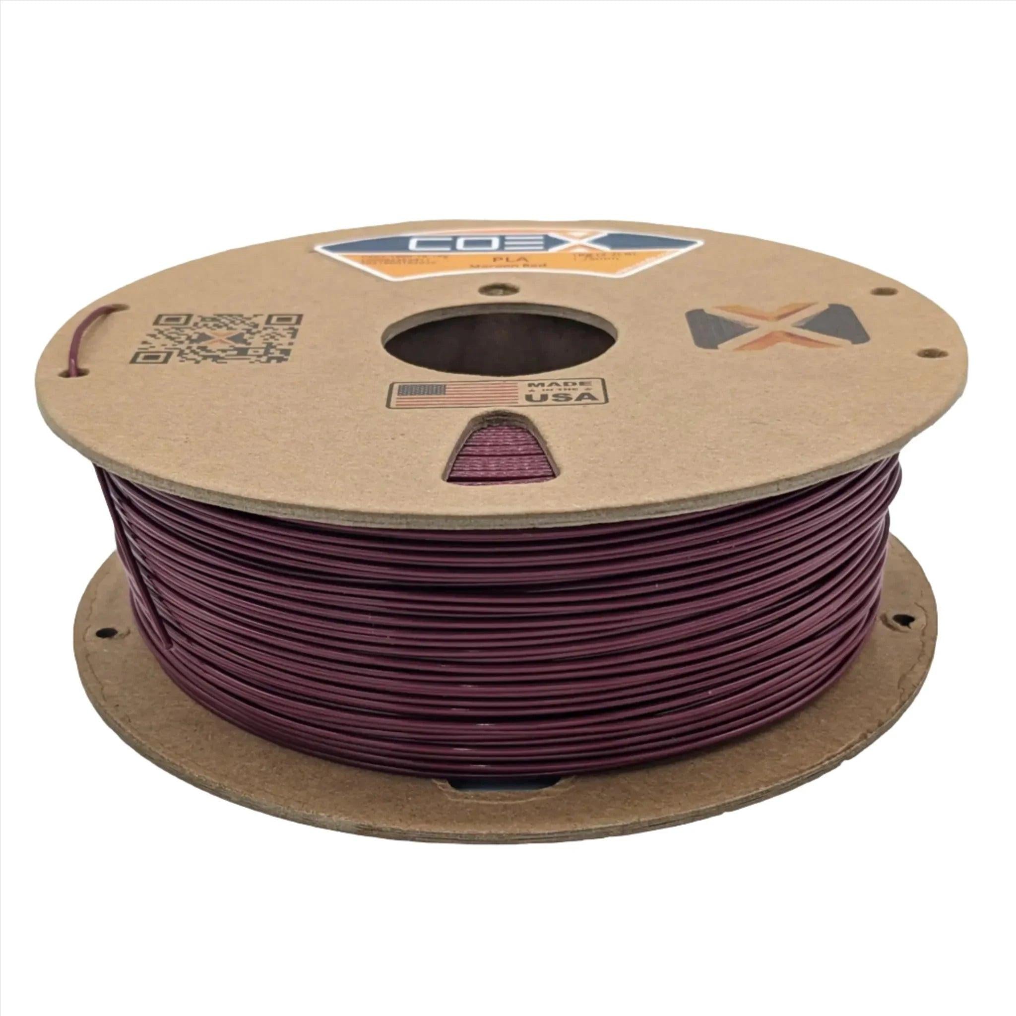 COEX 3D PLA Filament – Maroon Red – Easy Print, Smooth Finish 3D Printing Material