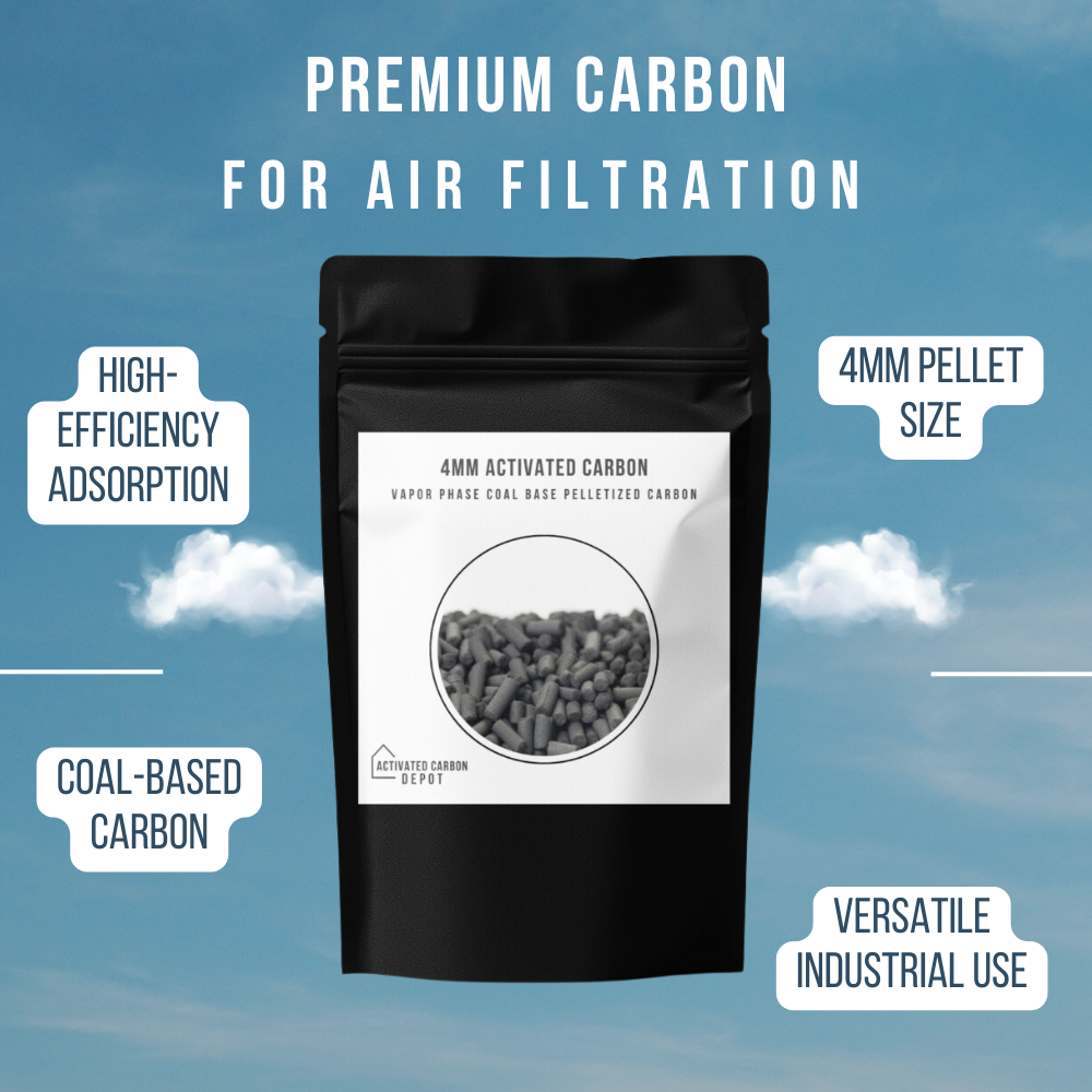 4mm pelletized activated carbon for air filtration