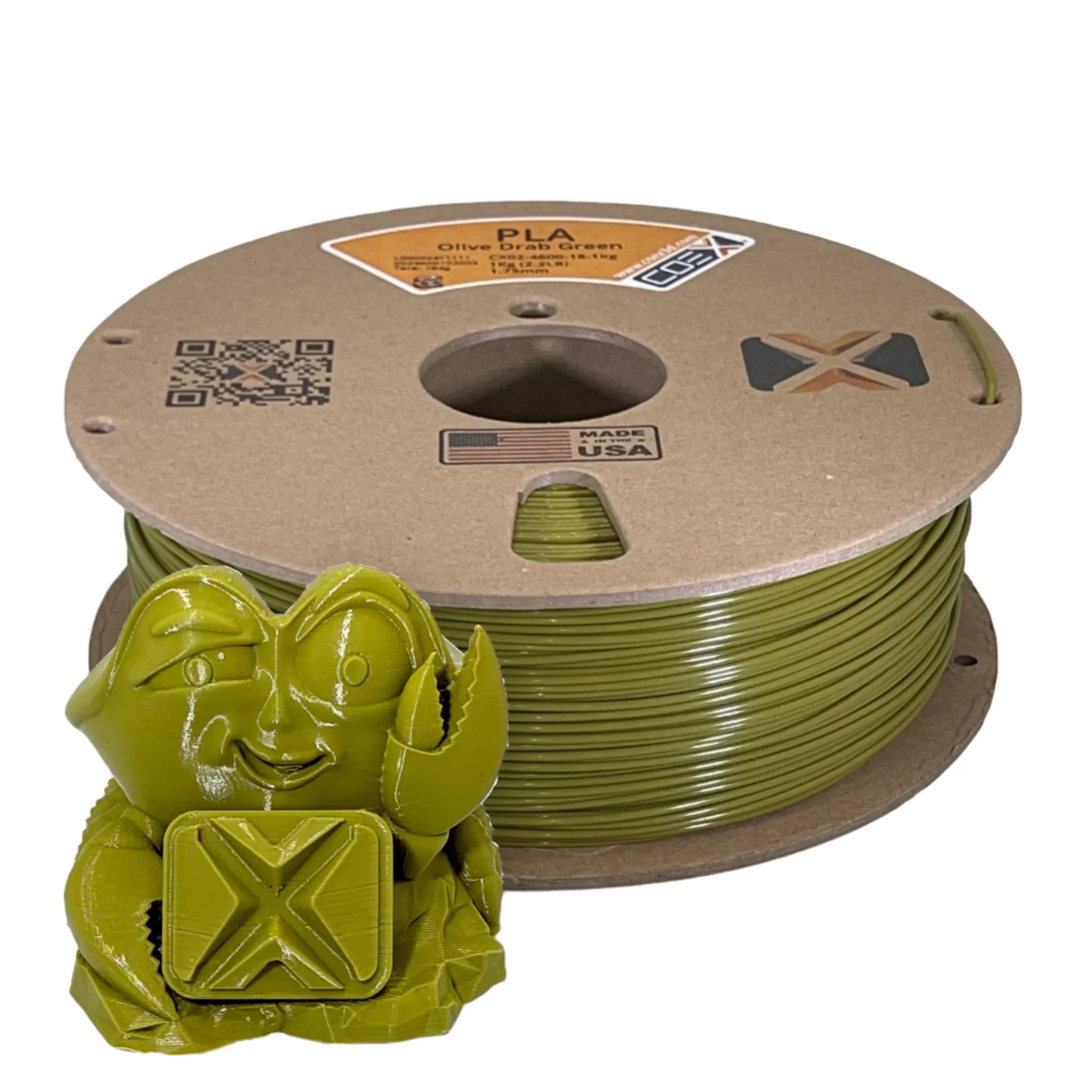 COEX 3D PLA Filament – Olive Drab Green – Easy Print, Smooth Finish Material