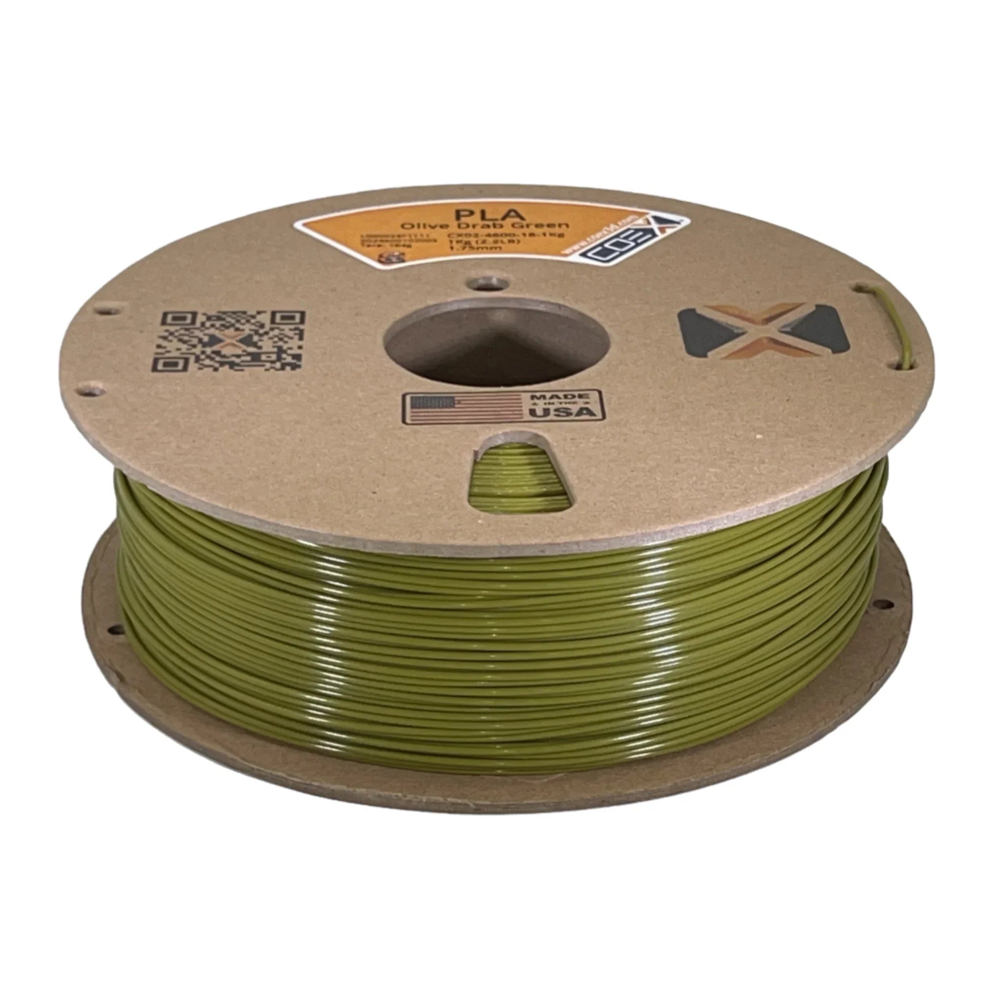 COEX 3D PLA Filament – Olive Drab Green – Easy Print, Smooth Finish Material