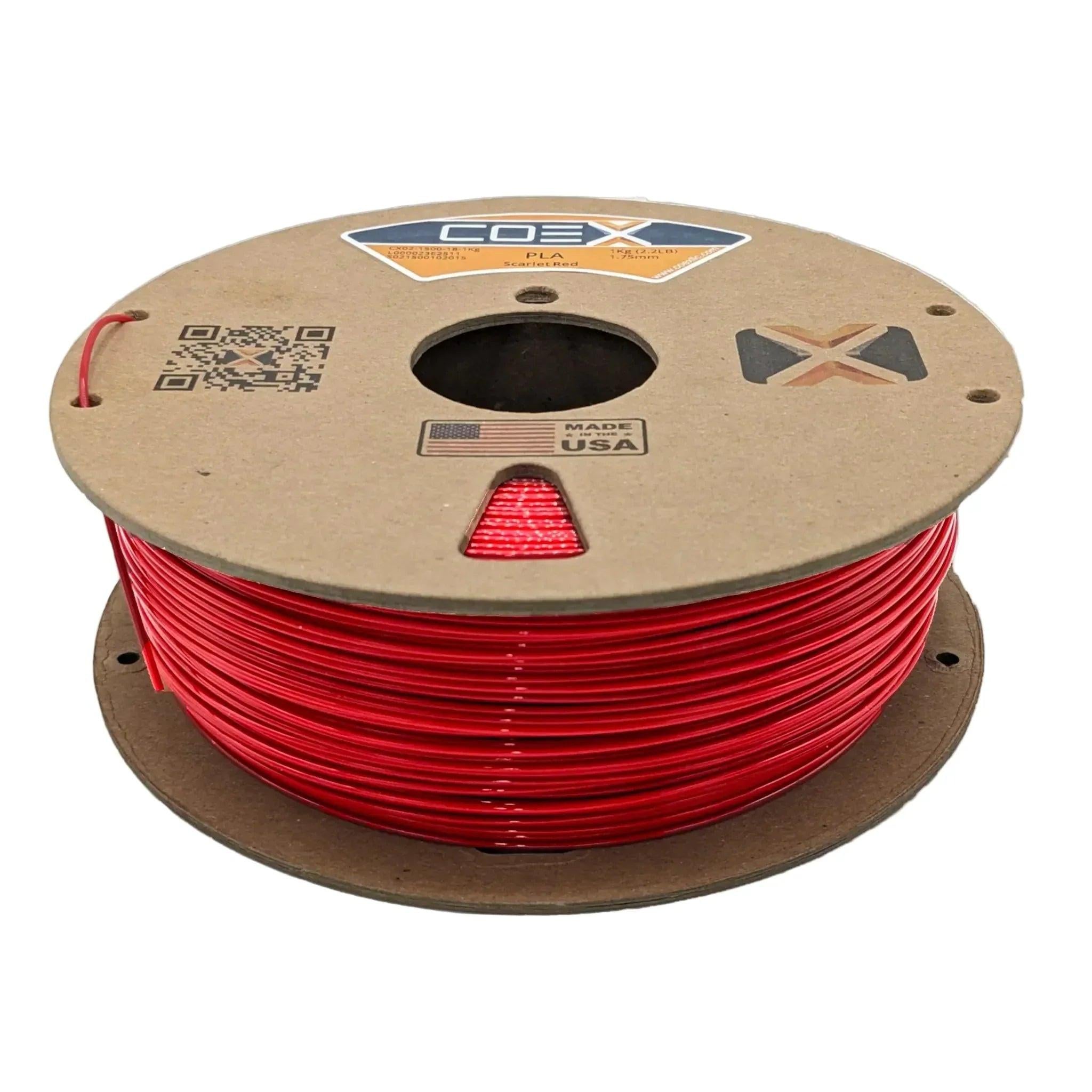 COEX 3D PLA Prime Filament – Scarlet Red – Smooth Finish, Easy Print PLA